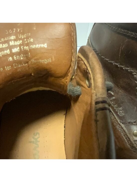 Vintage men\'s Clark’s men’s Brown Leather ankle boots sz 8 main image 4